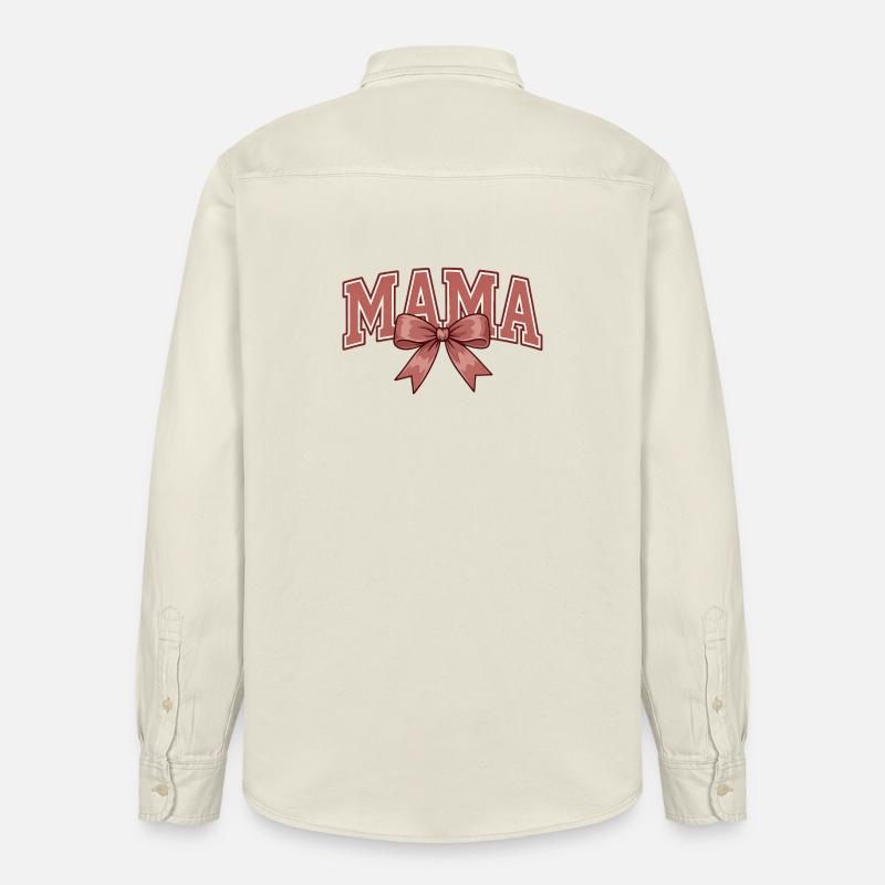 Mama Schleife – Süßes Mama Statement Design - Relaxed Fit Unisex Organic Hemd von Stanley/Stella - Natur