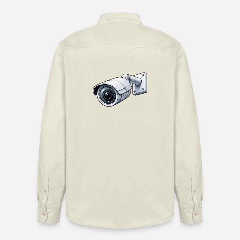 Caméra de surveillance Caméra de surveillance - Chemise unisexe coupe décontractée bio Stanley/Stella - écru doux