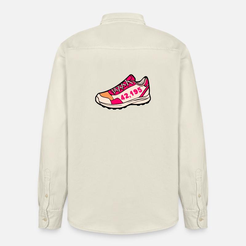 Chaussures de marathon à pied Course - Chemise unisexe coupe décontractée bio Stanley/Stella - écru doux