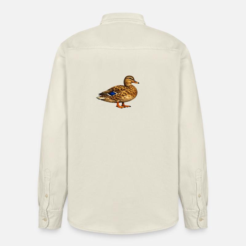 Canard colvert - Chemise unisexe coupe décontractée bio Stanley/Stella - écru doux