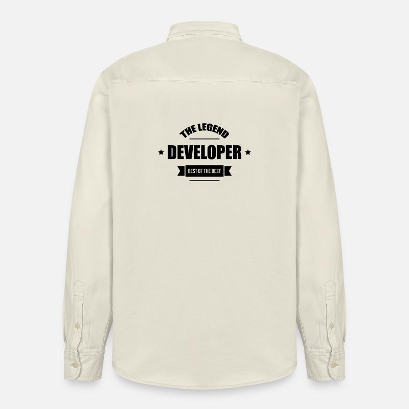 Developer - Chemise unisexe coupe décontractée bio Stanley/Stella - écru doux