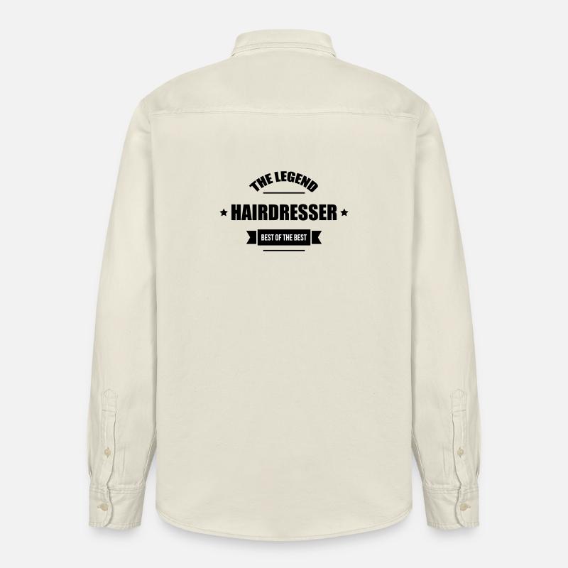 Coiffeur - Coiffeuse - Coiffure - Chemise unisexe coupe décontractée bio Stanley/Stella - écru doux