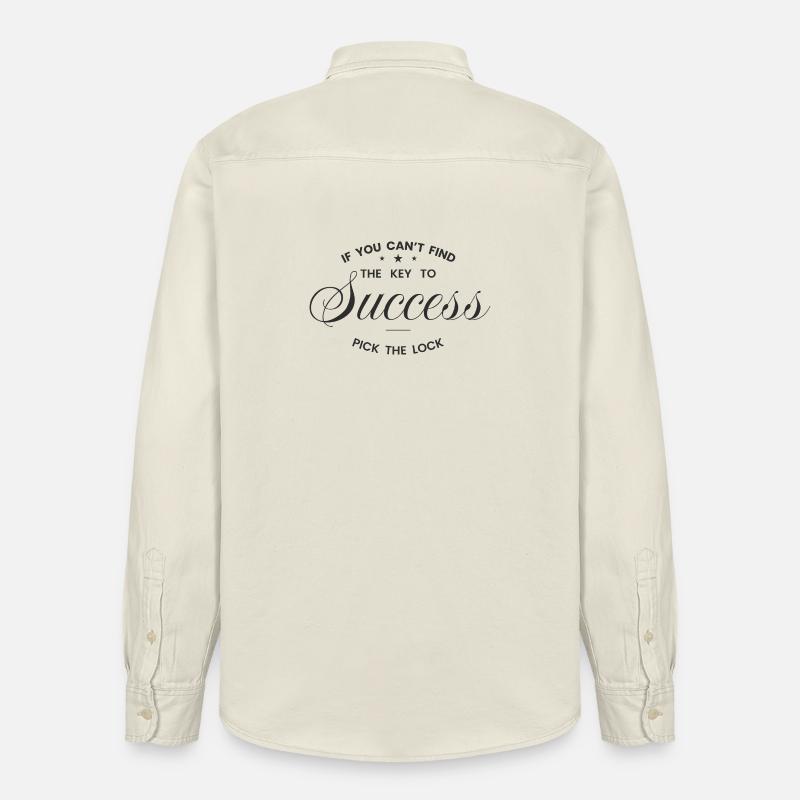Si vous ne trouvez pas la clé du succès - Chemise unisexe coupe décontractée bio Stanley/Stella - écru doux