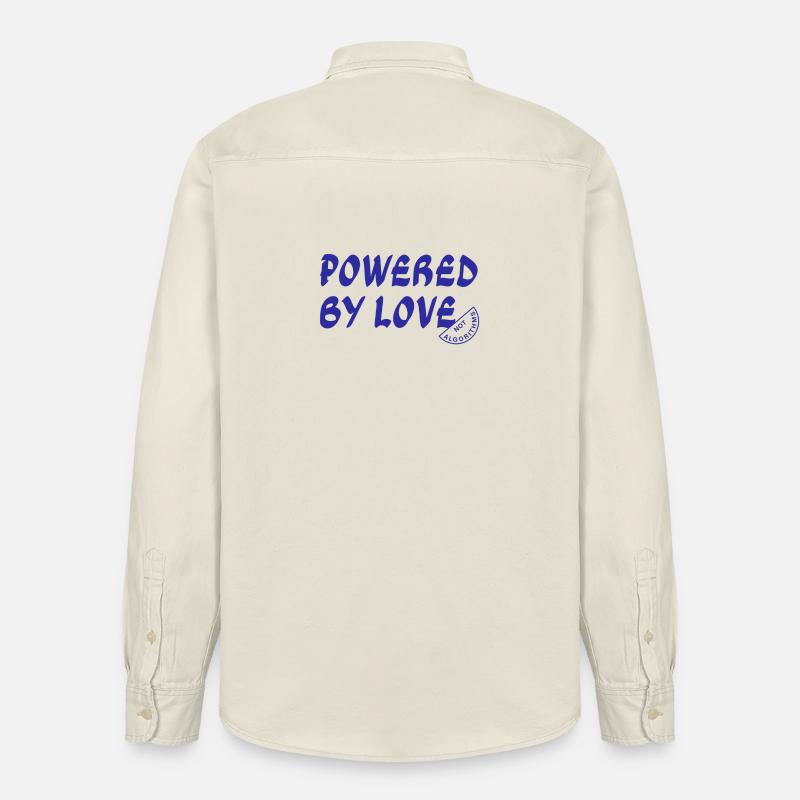 Angetrieben von Love Not Algorithms - Relaxed Fit Unisex Organic Hemd von Stanley/Stella - Natur