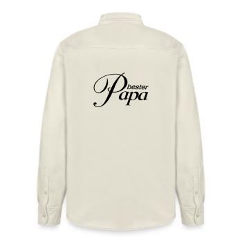 Bester Papa! - Relaxed Fit Unisex Organic Hemd von Stanley/Stella - Natur - Hinten - AI Model Male 178 light (178cm)