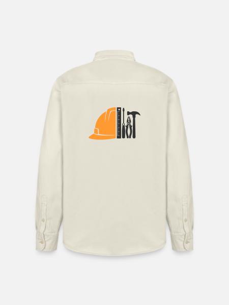 Tool & Construction Helmet – Craftsman Logo - Relaxed Fit Unisex Organic Shirt by Stanley/Stella - soft Ecru