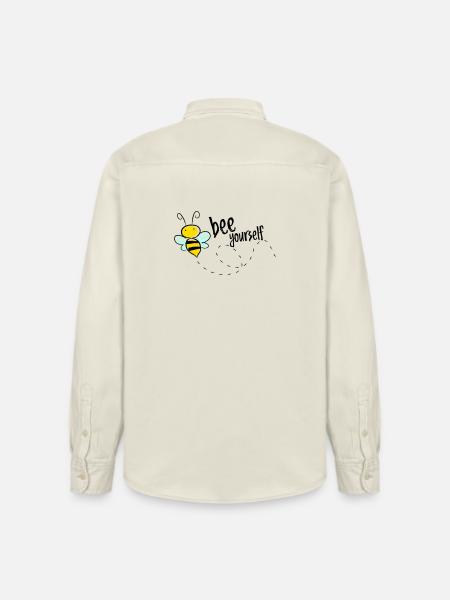 Bee Yourself Bee Saying T-Shirt - Relaxed Fit Unisex Organic Shirt by Stanley/Stella - soft Ecru