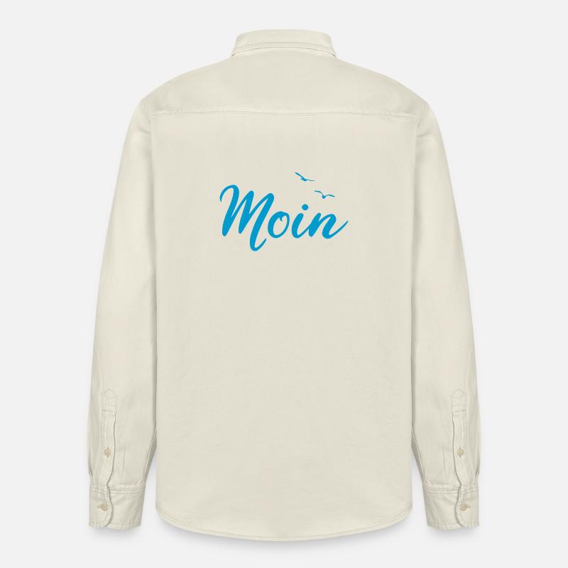 Moin - Spruch Design Geschenk - Relaxed Fit Unisex Organic Hemd von Stanley/Stella - Natur