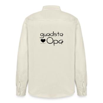 guadsta Opa - bester Opa, super Geschenkidee, - Relaxed Fit Unisex Organic Hemd von Stanley/Stella - Natur - Hinten - AI Model Male 178 light (178cm)