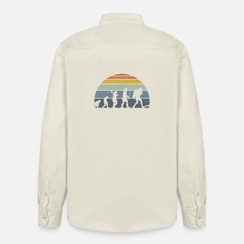 Die Evolution des Silhouettendesigns der Menschheit - Relaxed Fit Unisex Organic Hemd von Stanley/Stella - Natur