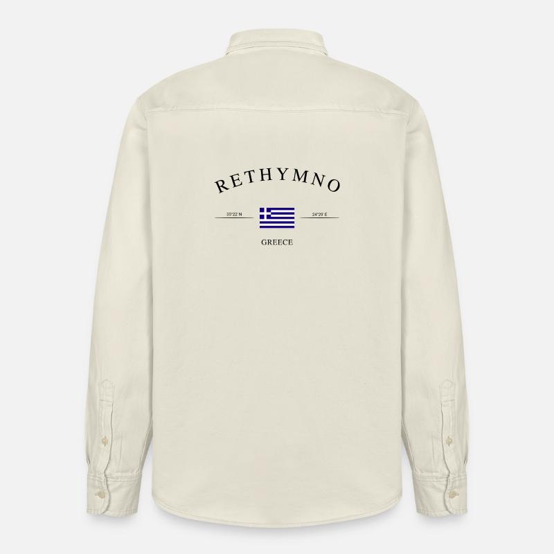 Rethymno Kreta – Urlaub Souvenir & Geschenk - Relaxed Fit Unisex Organic Hemd von Stanley/Stella - Natur