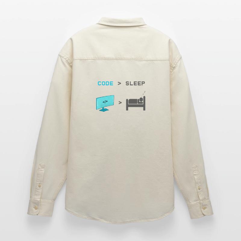 Code vs Sleep: Coder in Sleep Mode Relaxed Fit Unisex Organic Shirt by Stanley/Stella