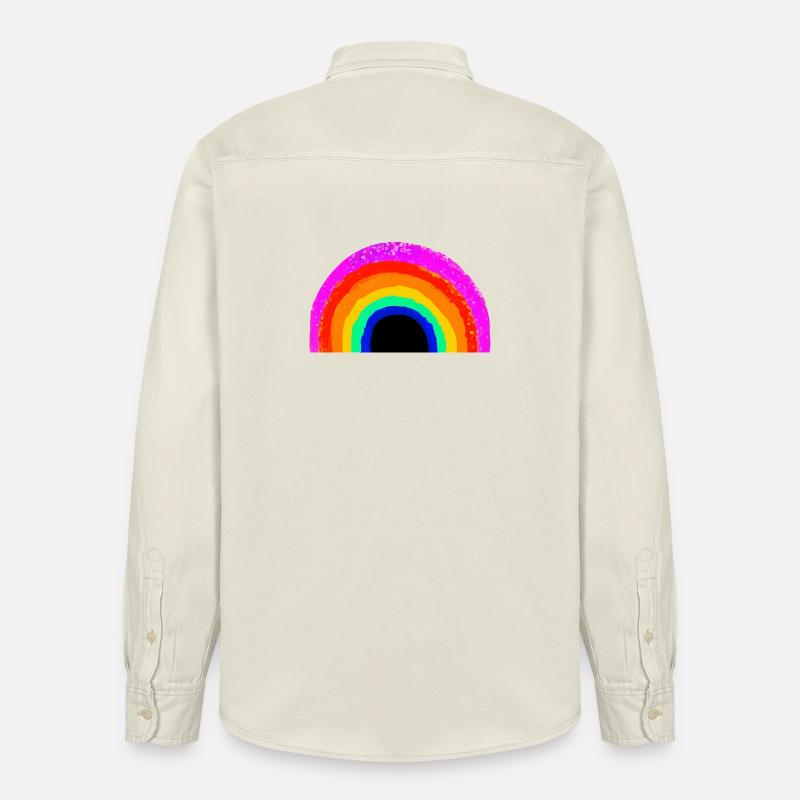 Lebendiger Regenbogenbogen - Relaxed Fit Unisex Organic Hemd von Stanley/Stella - Natur