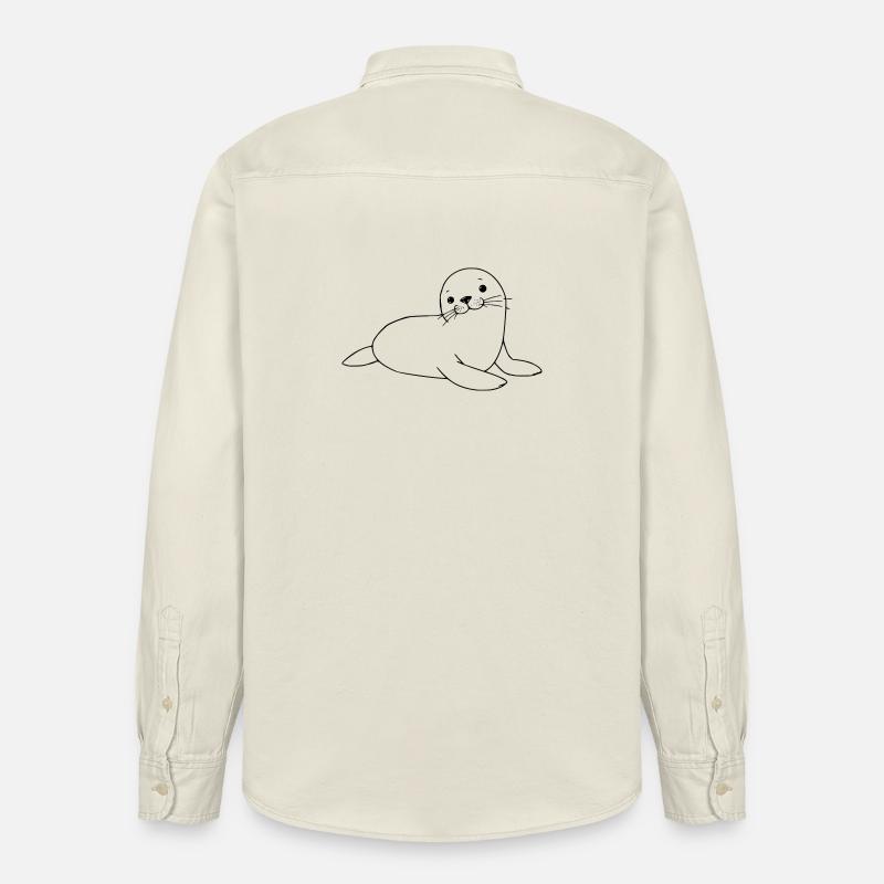 Scellage scellant scellement - Chemise unisexe coupe décontractée bio Stanley/Stella - écru doux