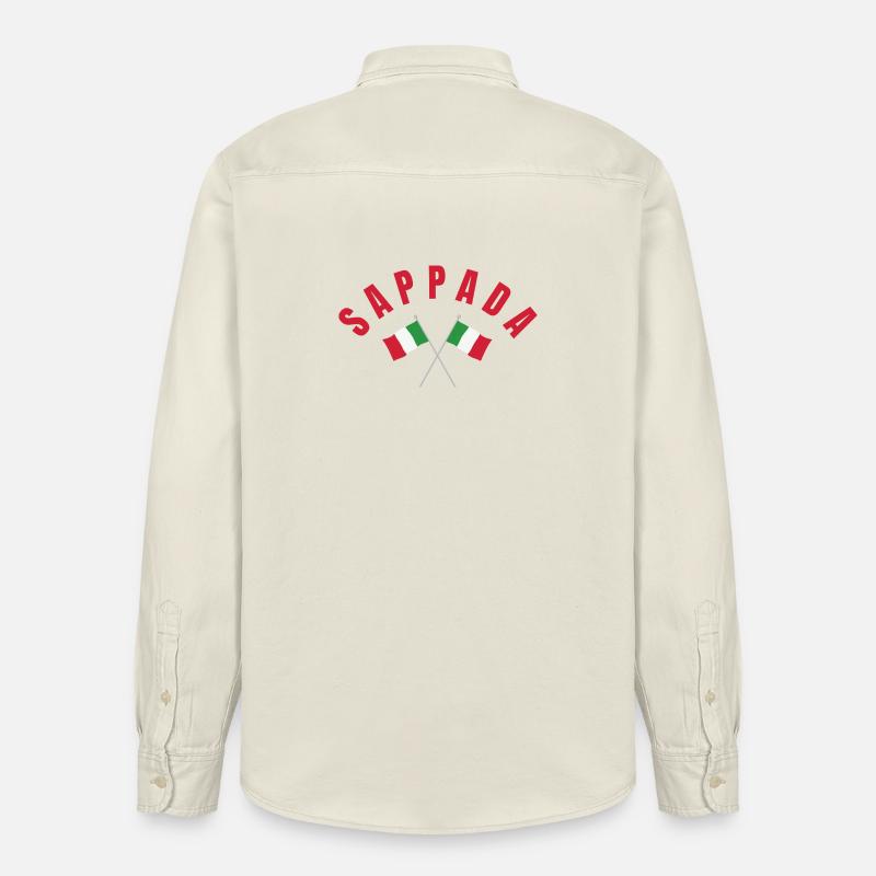 Drapeaux italiens de Sappada - Chemise unisexe coupe décontractée bio Stanley/Stella - écru doux