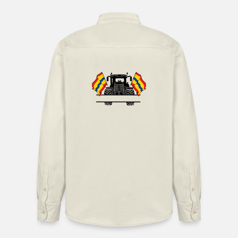 Overijssel_Tractor_Custom_Edition - Relaxed Fit Unisex Organic Hemd von Stanley/Stella - Natur