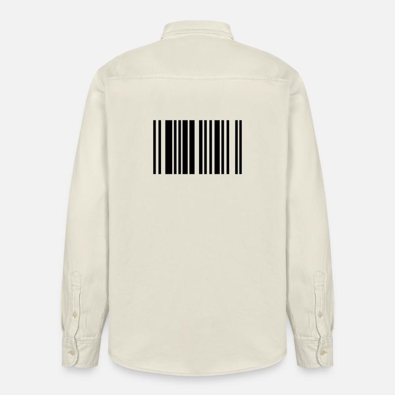 barcode - Chemise unisexe coupe décontractée bio Stanley/Stella - écru doux