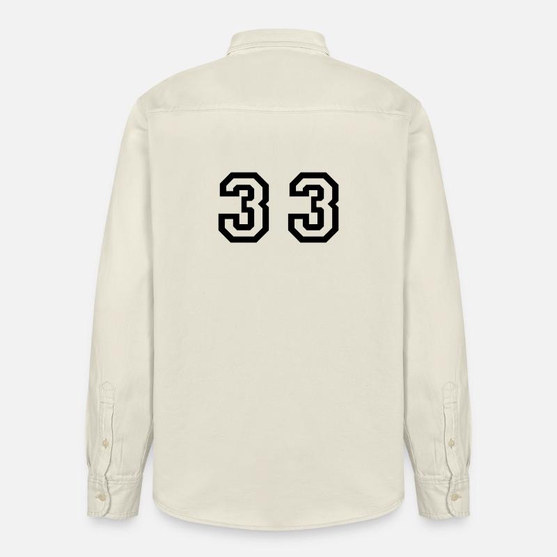 Number - 33 - Thirty Three - Relaxed Fit Unisex Organic Hemd von Stanley/Stella - Natur