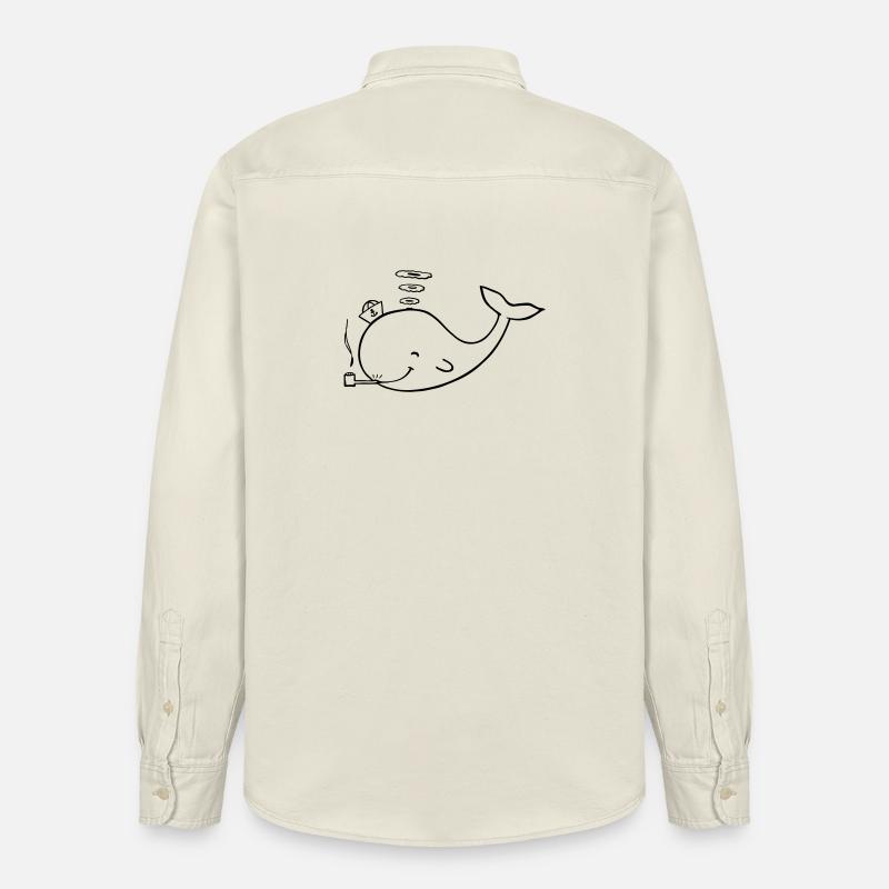 baleine - Chemise unisexe coupe décontractée bio Stanley/Stella - écru doux