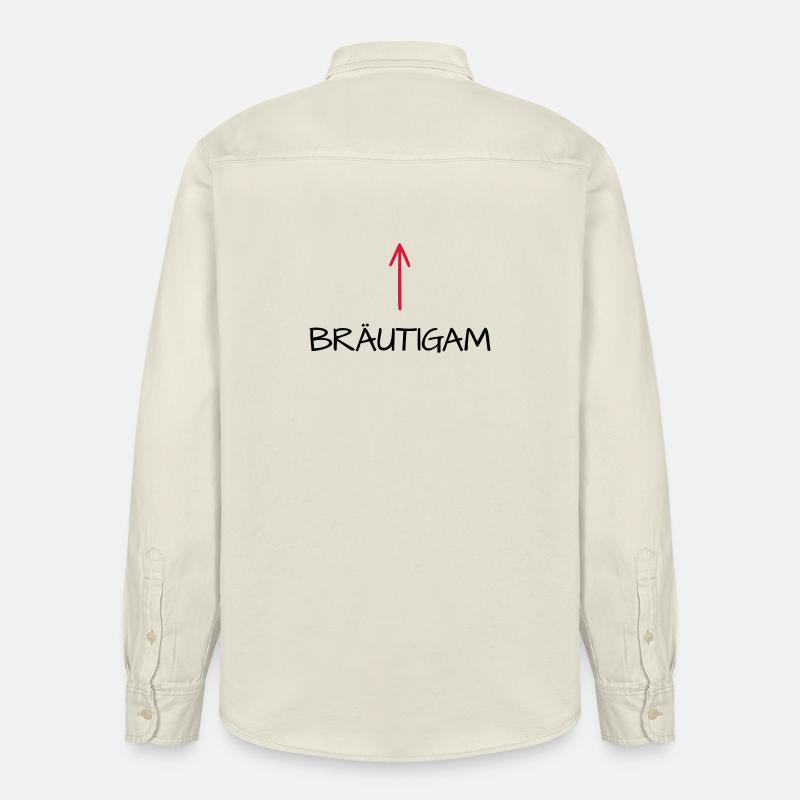 Bräutigam Junggesellenabschied Pfeil - Relaxed Fit Unisex Organic Hemd von Stanley/Stella - Natur