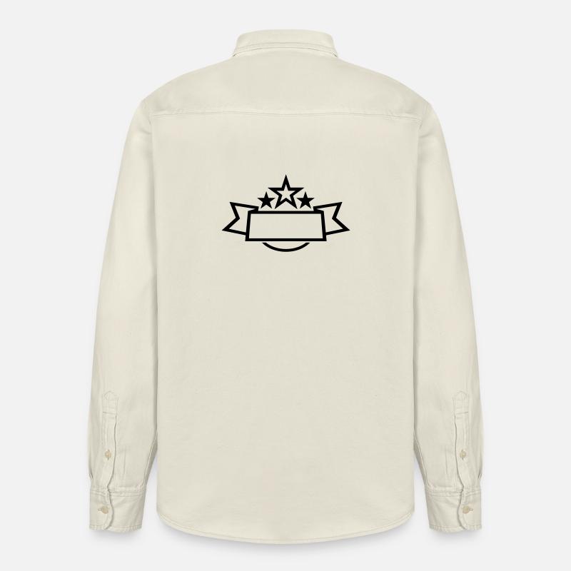 bannière étoiles - Chemise unisexe coupe décontractée bio Stanley/Stella - écru doux