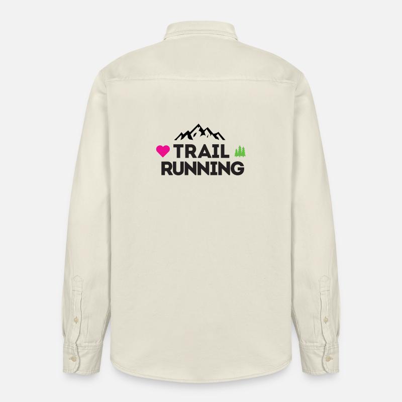 J’adore le trail running - Chemise unisexe coupe décontractée bio Stanley/Stella - écru doux