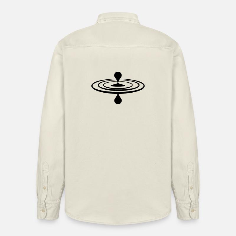 Logo de pleine conscience Drop Water - Chemise unisexe coupe décontractée bio Stanley/Stella - écru doux