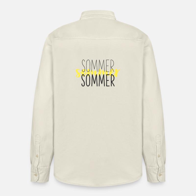 Sommergul Sort - Stanley/Stella unisex arbejdsskjorte - blød ecru