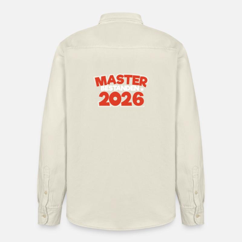 Master 2026 Masterabschluss Promotion Sponsion - Relaxed Fit Unisex Organic Hemd von Stanley/Stella - Natur