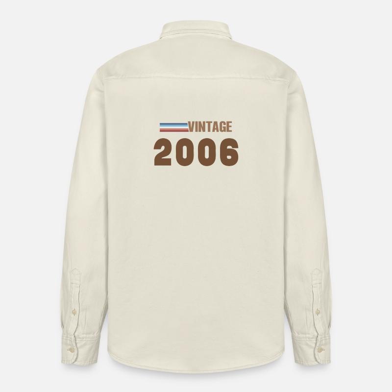 T-Shirt 20 Ans 2006 Script Manuscrit - Chemise unisexe coupe décontractée bio Stanley/Stella - écru doux