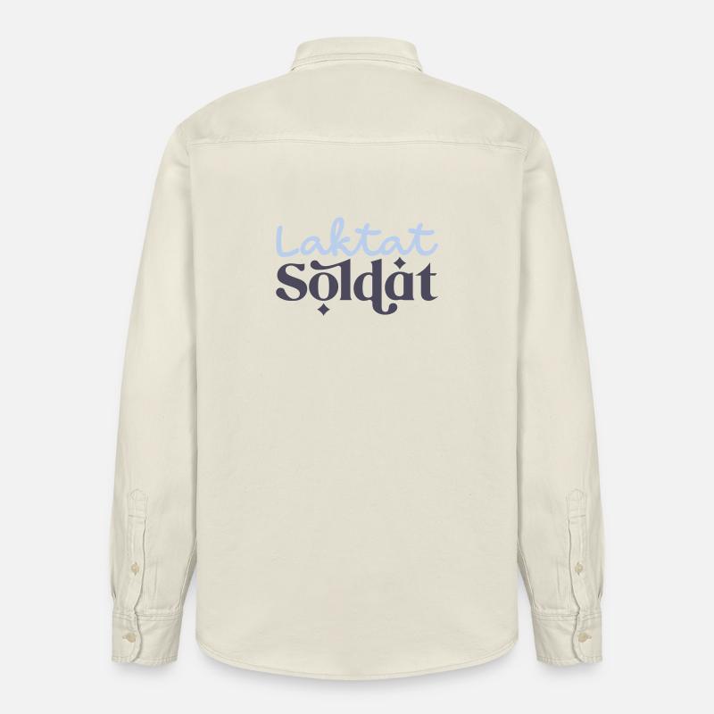 Motif du soldat lactate - Chemise unisexe coupe décontractée bio Stanley/Stella - écru doux
