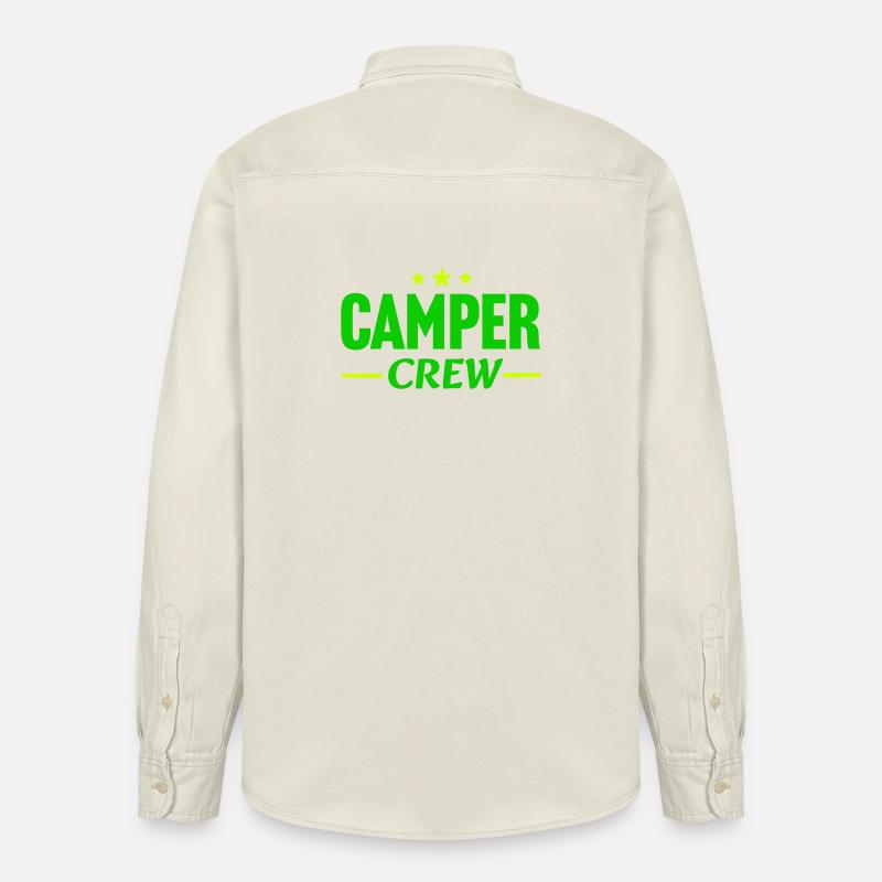 Équipe camping-campeur - Chemise unisexe coupe décontractée bio Stanley/Stella - écru doux
