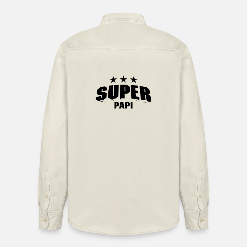 Super Papi - Relaxed Fit Unisex Organic Hemd von Stanley/Stella - Natur