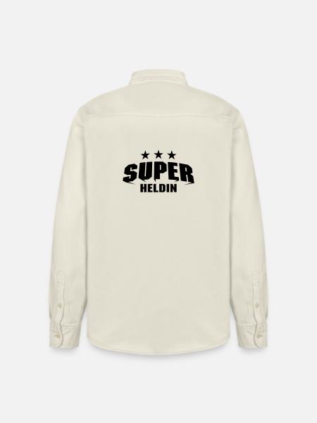 Super Heldin - Relaxed Fit Unisex Organic Hemd von Stanley/Stella - Natur