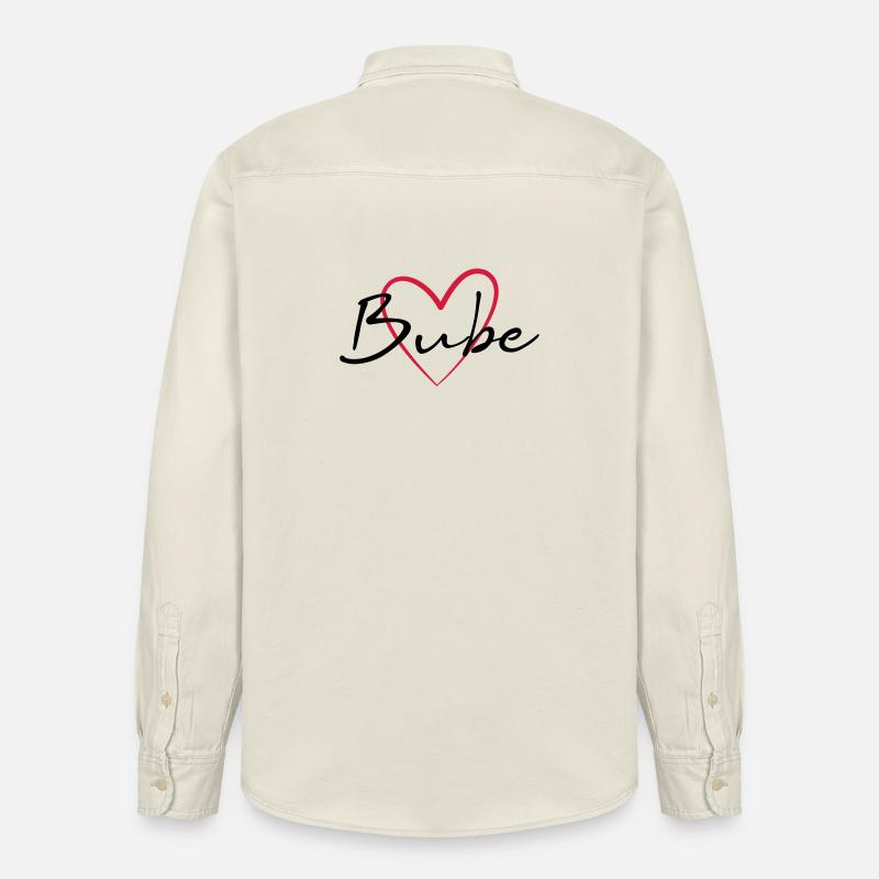 Herz Bube Geschenkidee - Relaxed Fit Unisex Organic Hemd von Stanley/Stella - Natur