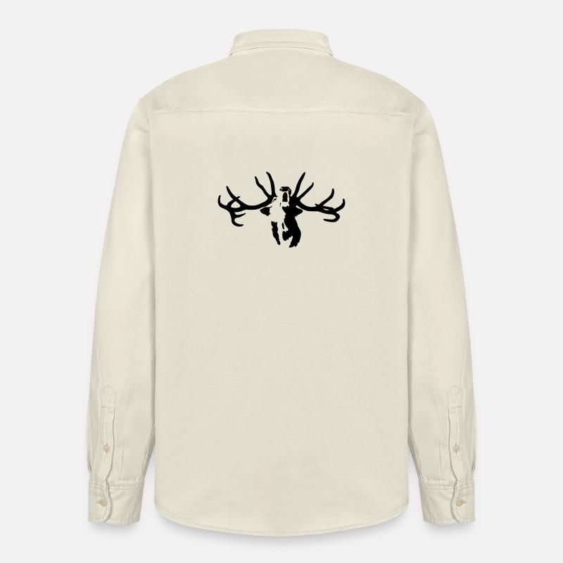 cerf - Chemise unisexe coupe décontractée bio Stanley/Stella - écru doux