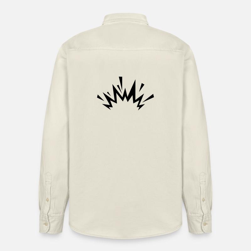 Comic Explosion - Relaxed Fit Unisex Organic Hemd von Stanley/Stella - Natur