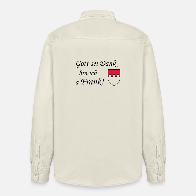 Gott sei dank Frank - Relaxed Fit Unisex Organic Hemd von Stanley/Stella - Natur