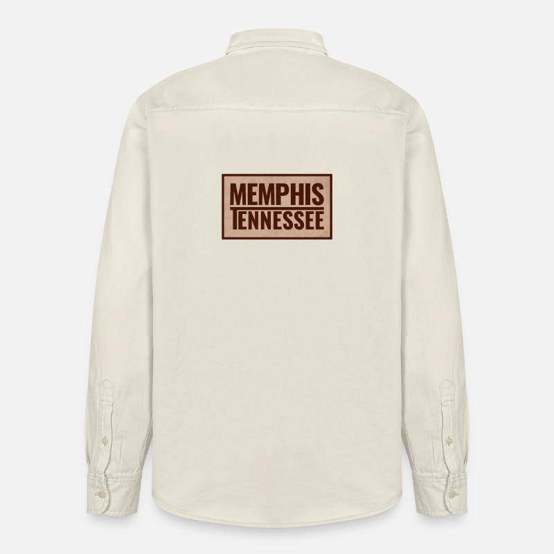 Enseigne ancienne de Memphis Tennessee - Chemise unisexe coupe décontractée bio Stanley/Stella - écru doux