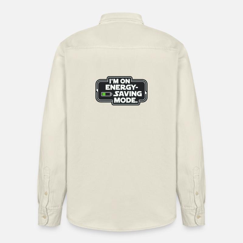 I'm On Energy-Saving Mode - Relaxed Fit Unisex Organic Hemd von Stanley/Stella - Natur