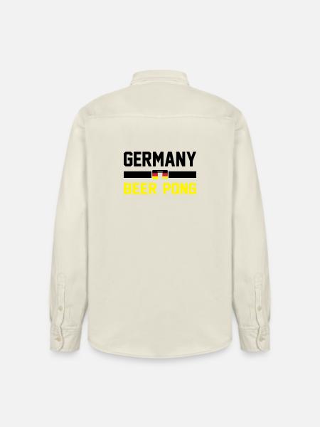 Bier Pong Deutschland - Relaxed Fit Unisex Organic Hemd von Stanley/Stella - Natur