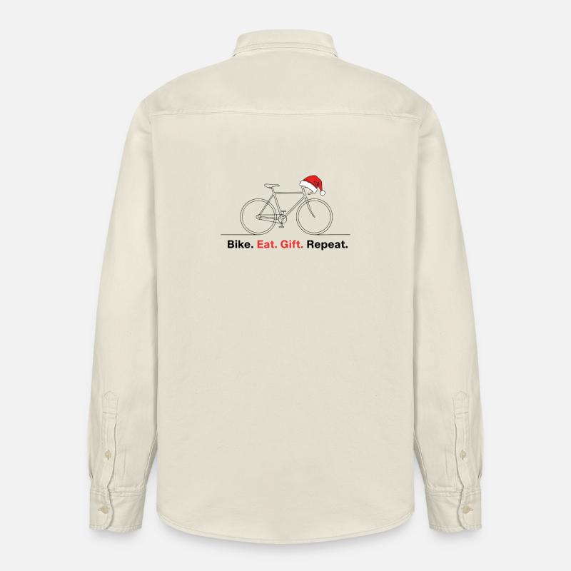 Vélo manger cadeau répéter - Chemise unisexe coupe décontractée bio Stanley/Stella - écru doux