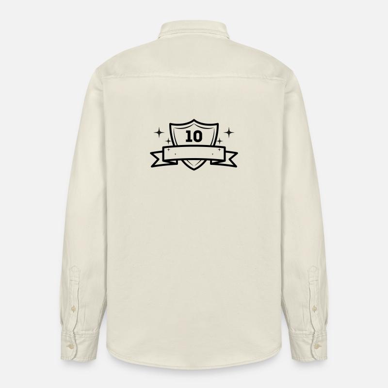 10 Jahre Jubiläum Geschenk - Relaxed Fit Unisex Organic Hemd von Stanley/Stella - Natur