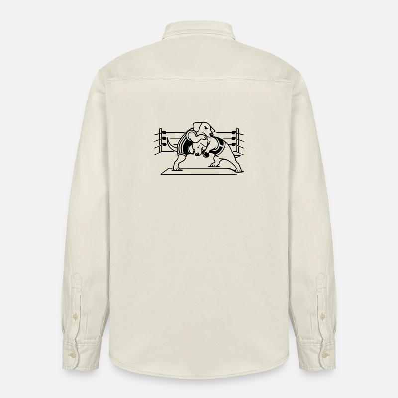 Chien de lutte - Chemise unisexe coupe décontractée bio Stanley/Stella - écru doux