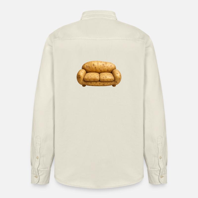    COUCH POTATO - Relaxed Fit Unisex Organic Hemd von Stanley/Stella - Natur