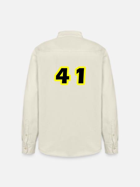 41 Number symbol - Relaxed Fit Unisex Organic Shirt by Stanley/Stella - soft Ecru