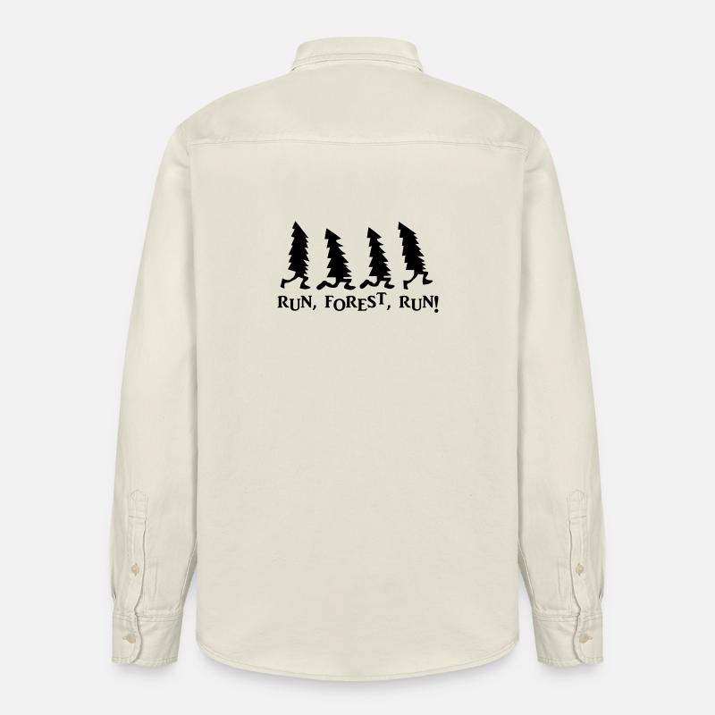 Forêt Run Run - Chemise unisexe coupe décontractée bio Stanley/Stella - écru doux