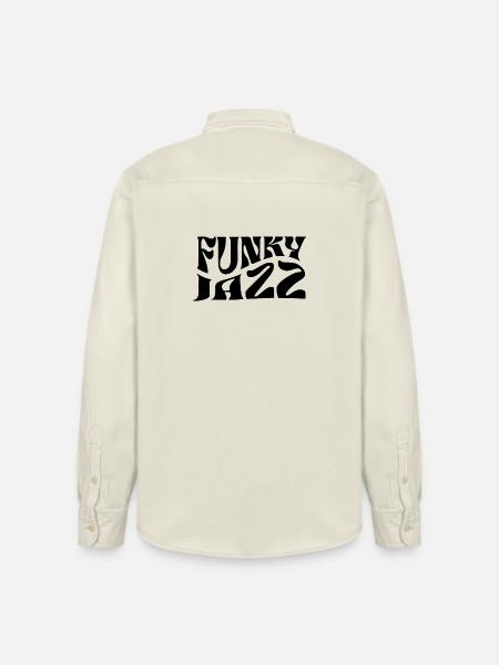 Funky Jazz Musik-Logo-Design - Relaxed Fit Unisex Organic Hemd von Stanley/Stella - Natur