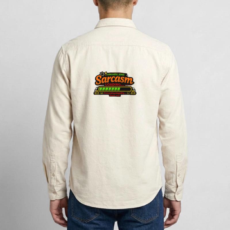 Sarcasm Loading – Processing Stupidity Relaxed Fit Unisex Organic Shirt by Stanley/Stella