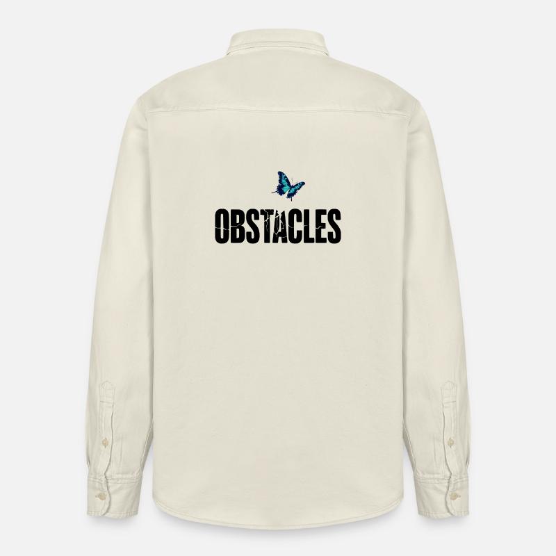 OBSTACLES – Briser les obstacles - Chemise unisexe coupe décontractée bio Stanley/Stella - écru doux